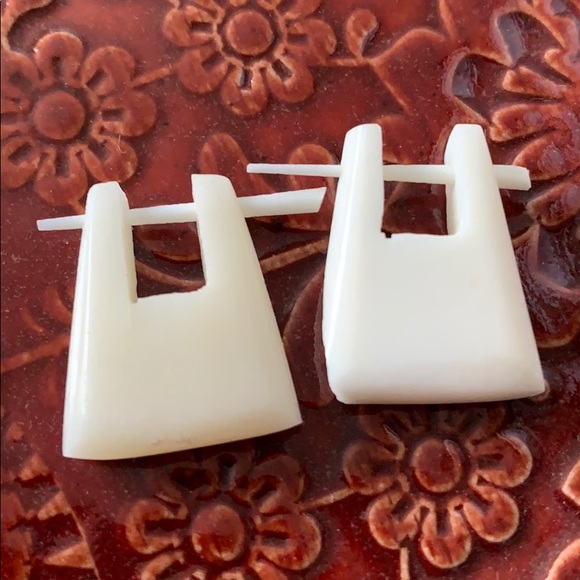 2 for 15! Handmade Bone Earrings - Picture 2 of 2